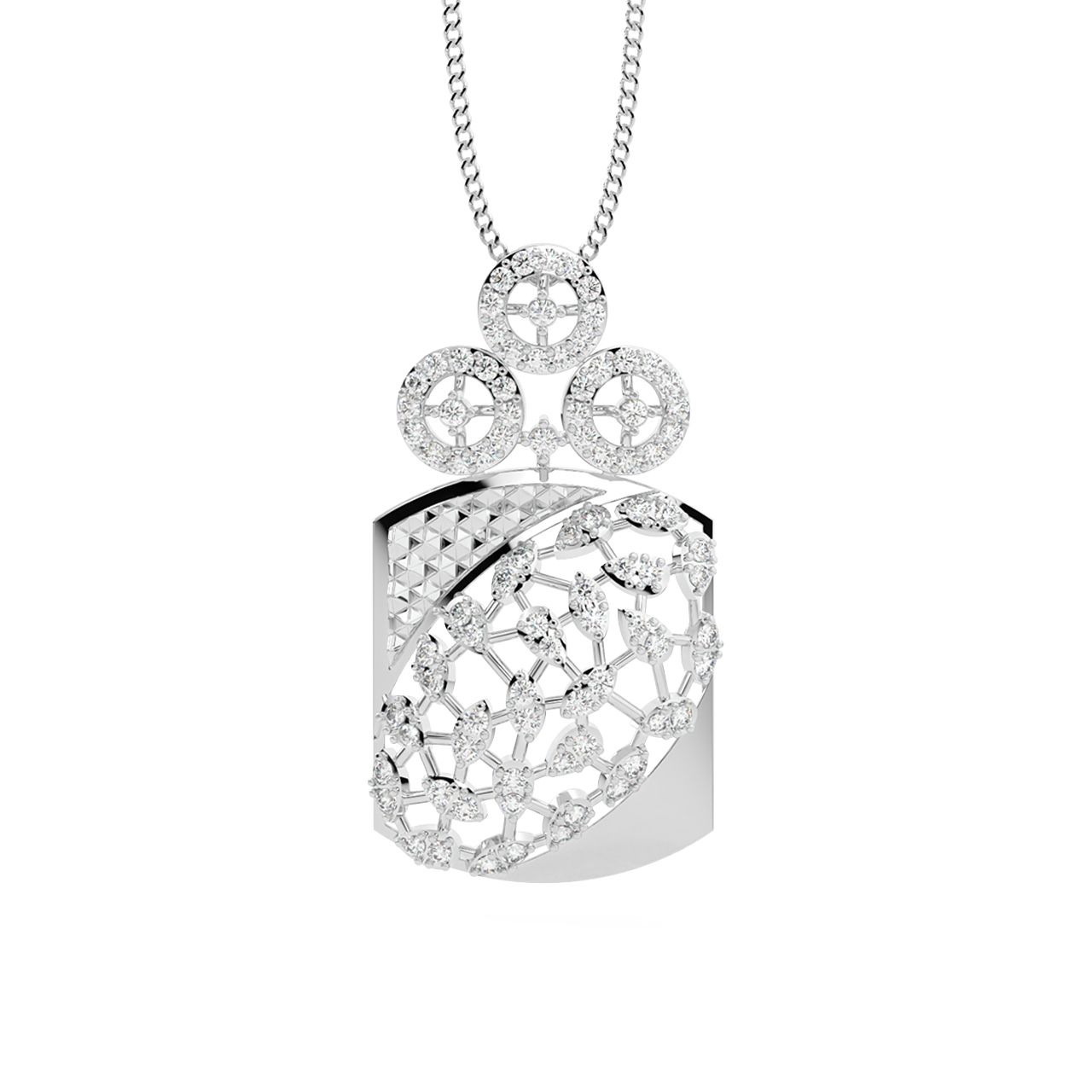 Triumph Round Diamond Office Wear Pendant